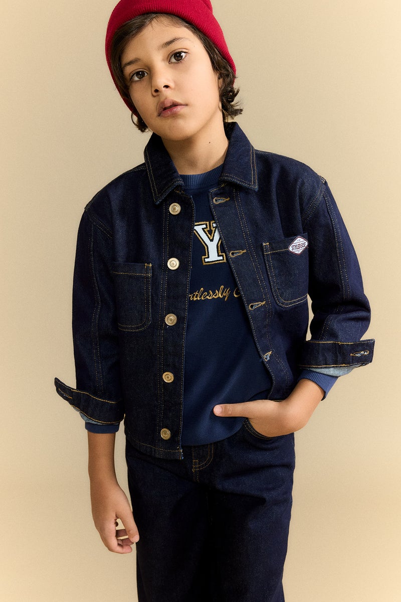 DeFacto Blue Boy Boy Denim Jacket Casual - Image 1